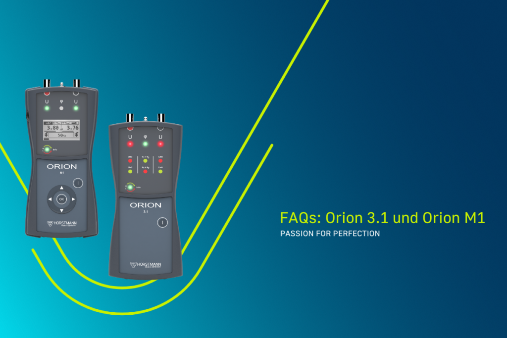 Zwei mobile Spannungsprüfer in der Frontansicht. Links der Orion M1, rechts der Orion 3.1