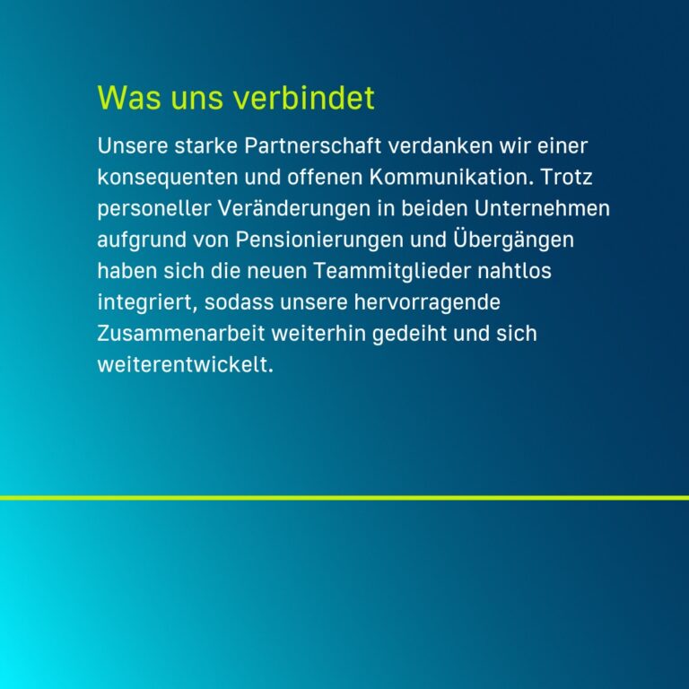 Vorstellung des Partners Maxeta mit Text über was uns verbindet