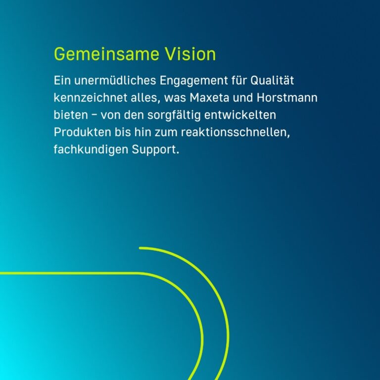 Vorstellung des Partners Maxeta mit Text über die gemeinsame Vision