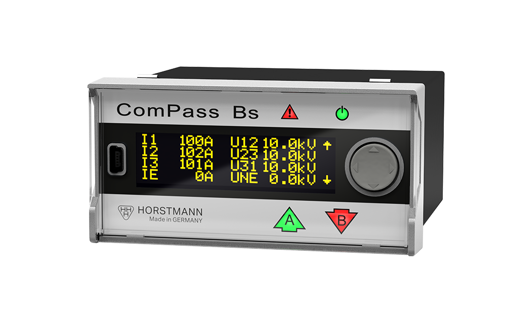 Kurz- und Erdschlussanzeiger ComPass Bs 2.0 mit LED-Display zum Netzmonitoring und Fehlerrichtungsanzeige