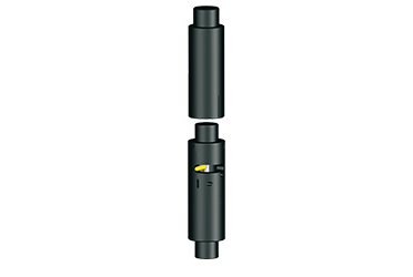zwei schwarze längliche Stecker. Der untere hat einen gelben Kippschalter.