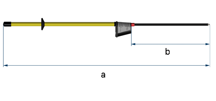 Klassischer gelber Spannungsprüfer mit schwarzen Endstücken, ein handliches Elektrikerhandwerkzeug zur Spannungsmessung mit einfachem, robustem Design.
