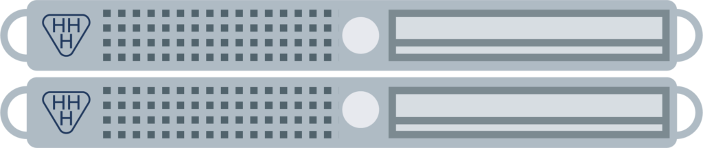 Infografik, wo man zwei Horstmann Server im Querformat sieht.